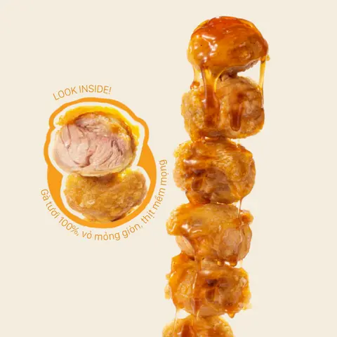 Hình ảnh Xiên Gà Rán Nhật Bản Khổng Lồ