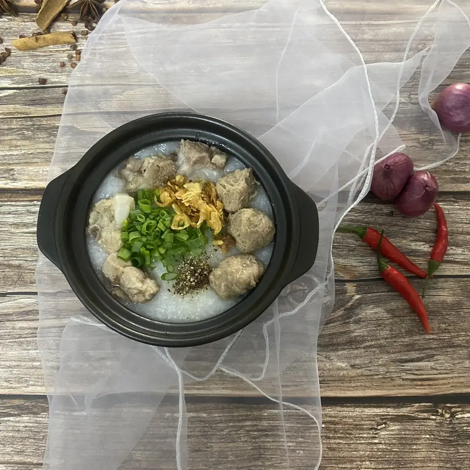 Hình ảnh cháo sườn bò viên