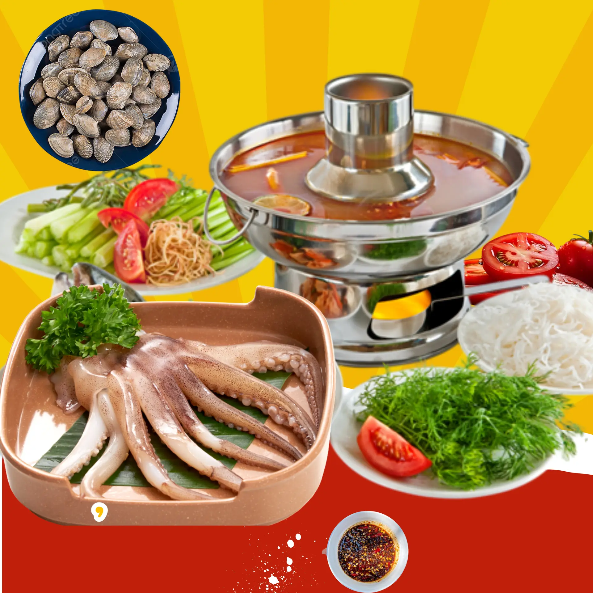 Hình ảnh Lẩu Thái Râu Mực(2-3 người)