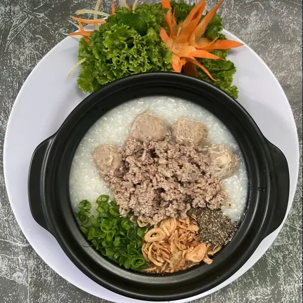 Hình ảnh Cháo Thịt Bằm Bò Viên