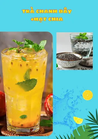 Hình ảnh Trà chanh dây hạt chia 