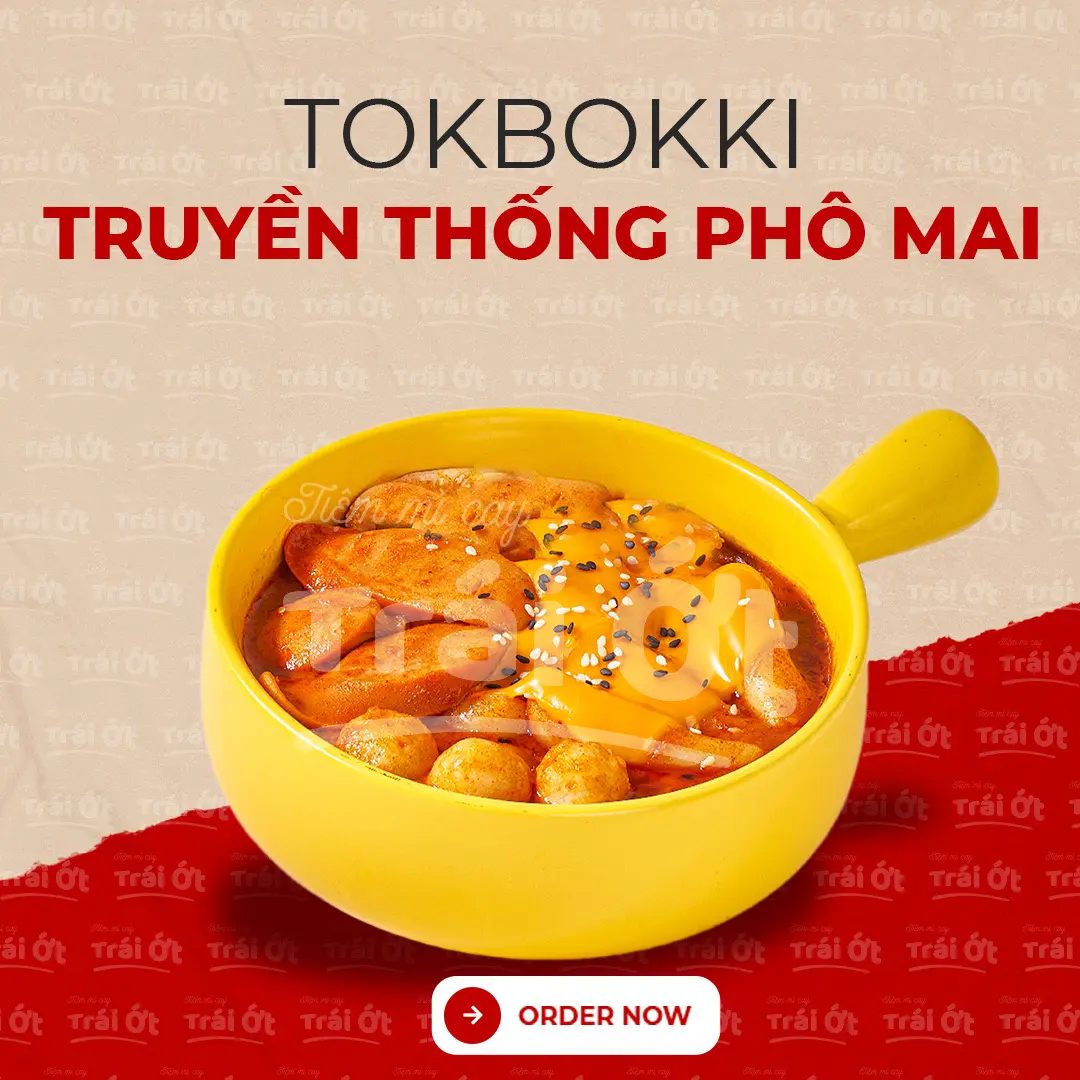 Hình ảnh Tokbokki Truyền Thống Phô Mai
