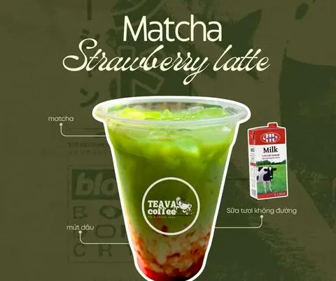 Hình ảnh Matcha Late Dâu 700ml