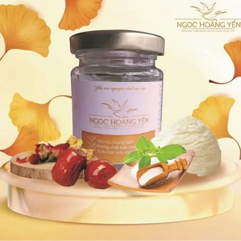 Hình ảnh Yến chưng hồng cúc hoa táo đỏ đường Stevia 100ml