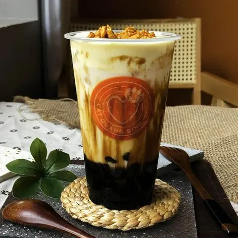 Hình ảnh Sữa tươi đường đen trân châu kẹo đường - Black sugar dalgora