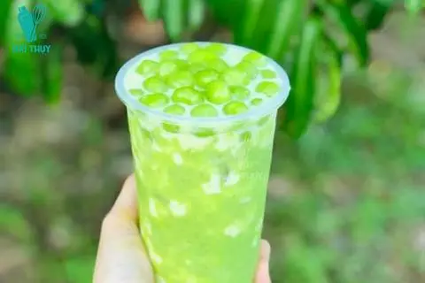 Hình ảnh Trà sữa cốm xanh