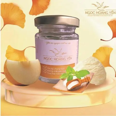 Hình ảnh Yến chưng trái lê đường Stevia 100ml