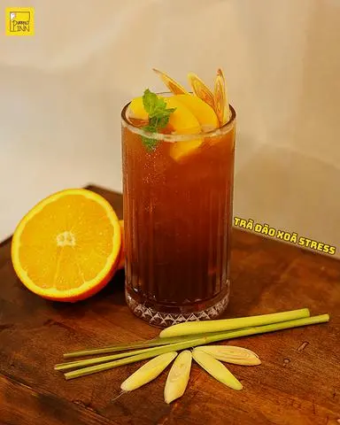 Hình ảnh Trà Đào Xõa Stress - Orange lemongrass peach tea