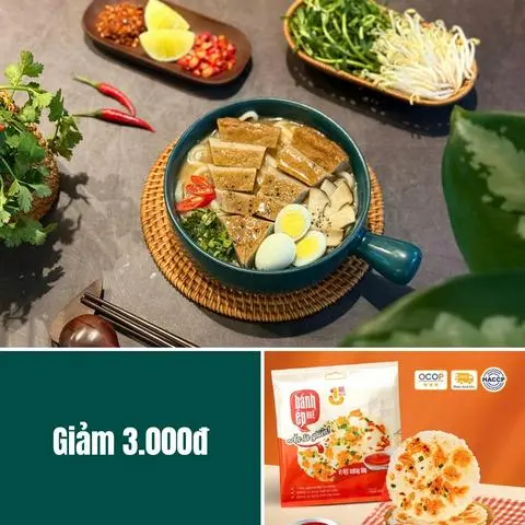 Hình ảnh Combo bún chả cá + Bánh ép Huế