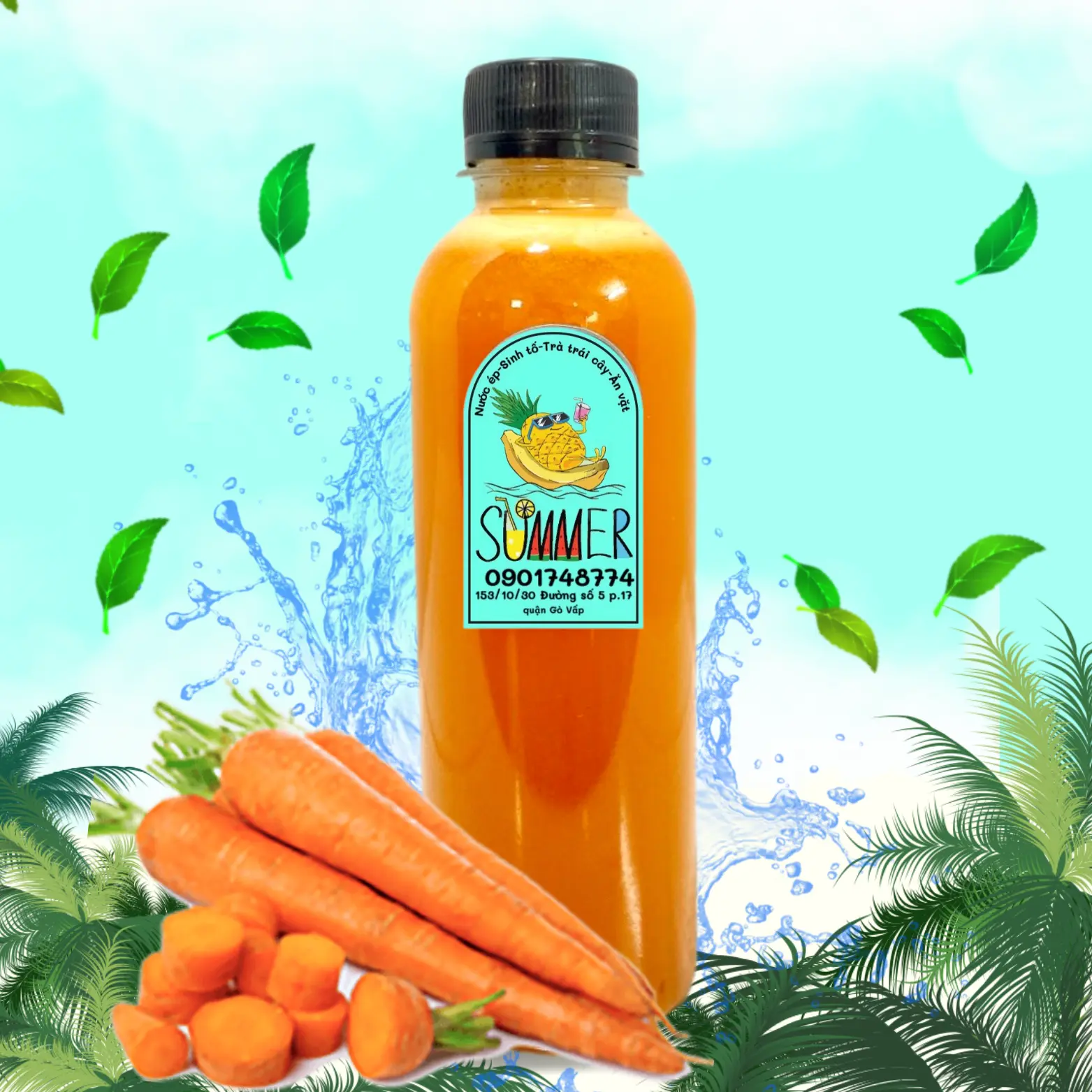 Hình ảnh Nước Ép Cà Rốt Chai 330ml