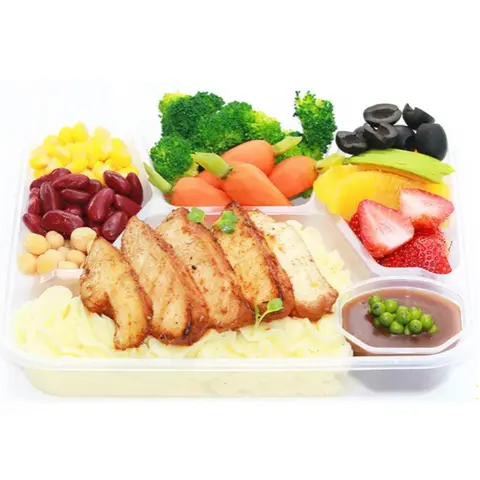 Hình ảnh Special 2 - Đùi gà nướng - tinh bột - bông cải - Cà rốt - các loại đậu bắp - Oliu - thanh Long - dâu tươi