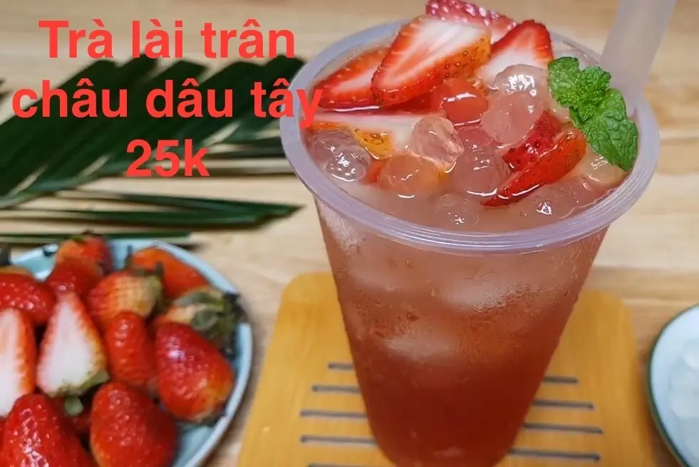 Hình ảnh Trà lài trân châu dâu tây