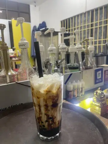 Hình ảnh Trà sữa thái xanh full topping