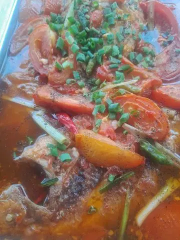 Hình ảnh cá diêu hồng kho cà 