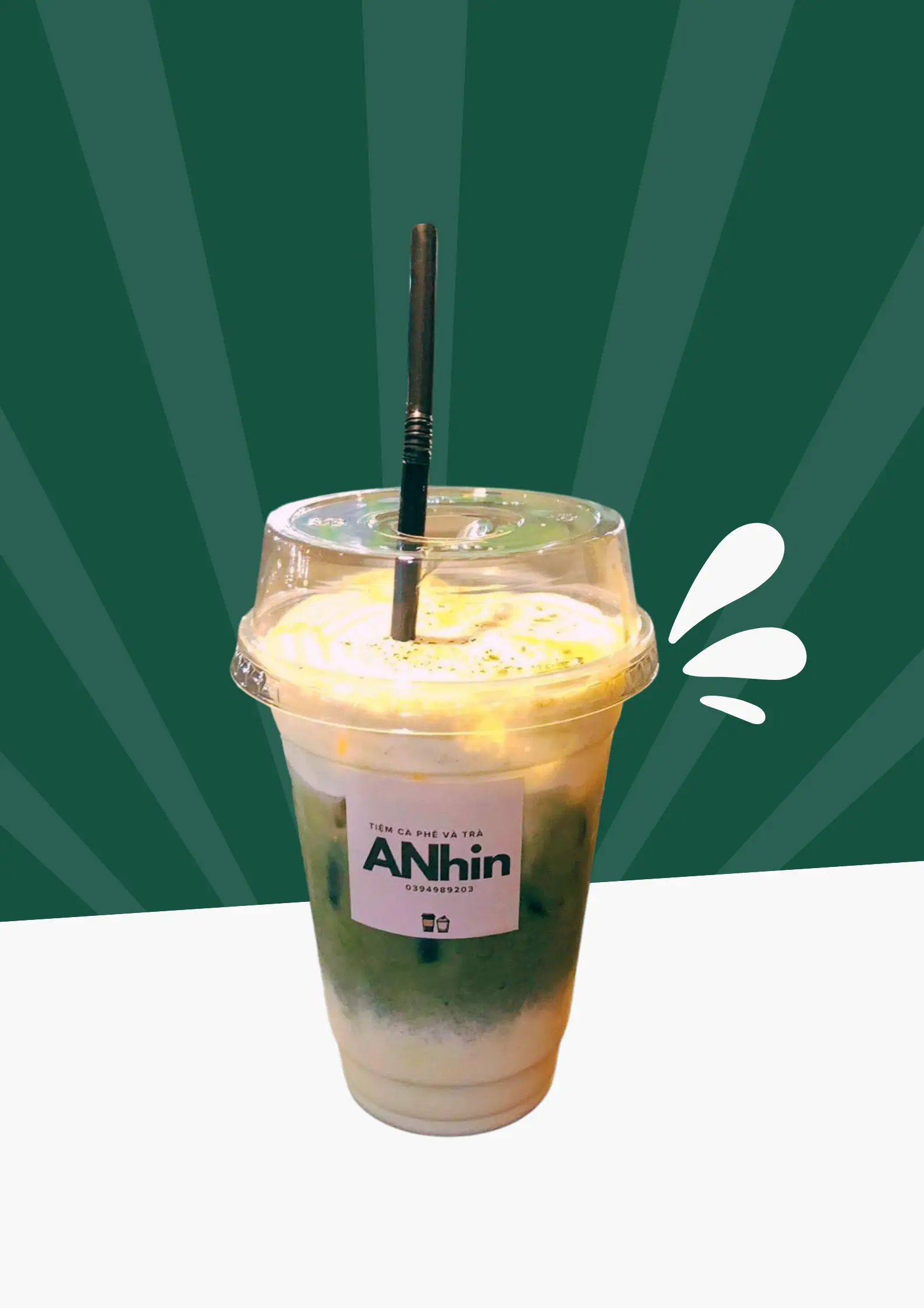 Hình ảnh Matcha latte kem muối