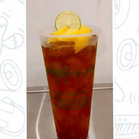 Hình ảnh Trà Đào Hạt Chia