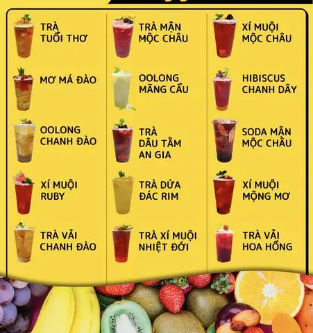 Hình ảnh Trà Olong Chanh Đào