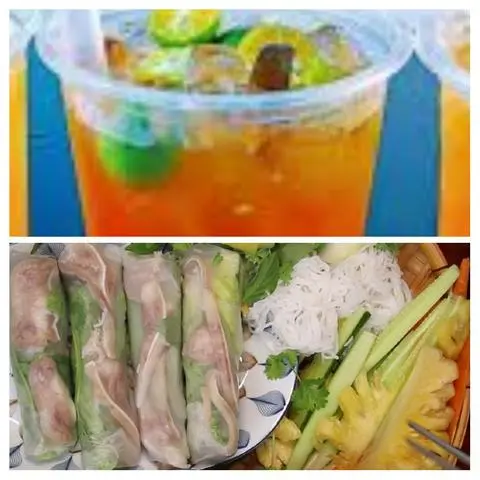 Hình ảnh combo 3 cuốn tai heo (chấm tương)+1 trà tắc 