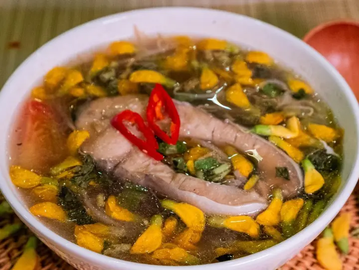 Hình ảnh Canh Chua Bông Điên Điển Cá Diêu Hồng