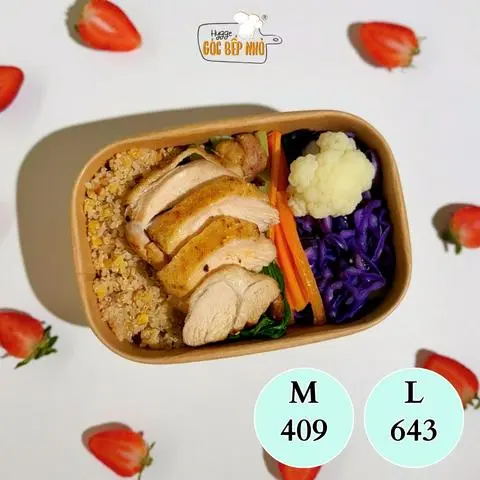 Hình ảnh Quinoa mix đùi gà rút xương sous vide - Sous vide chicken thigh