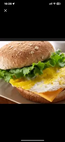 Hình ảnh Hamburger kẹp trứng