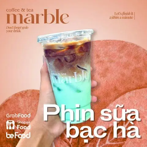 Hình ảnh Phin sữa bạc hà