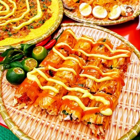 Hình ảnh bánh tráng cuộn bơ