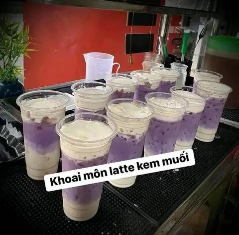Hình ảnh Khoai môn latte kem muối