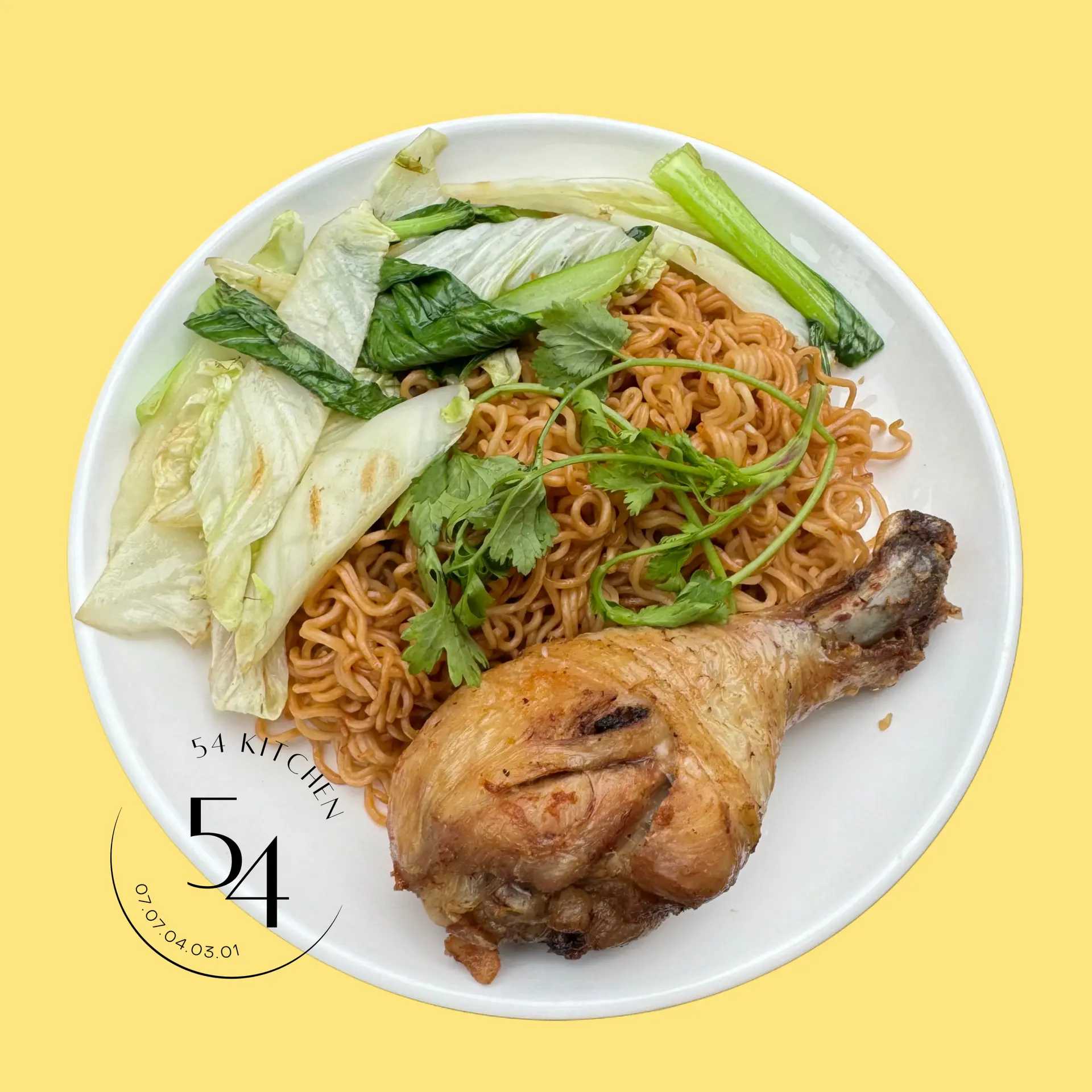 Hình ảnh Mì xào đùi gà