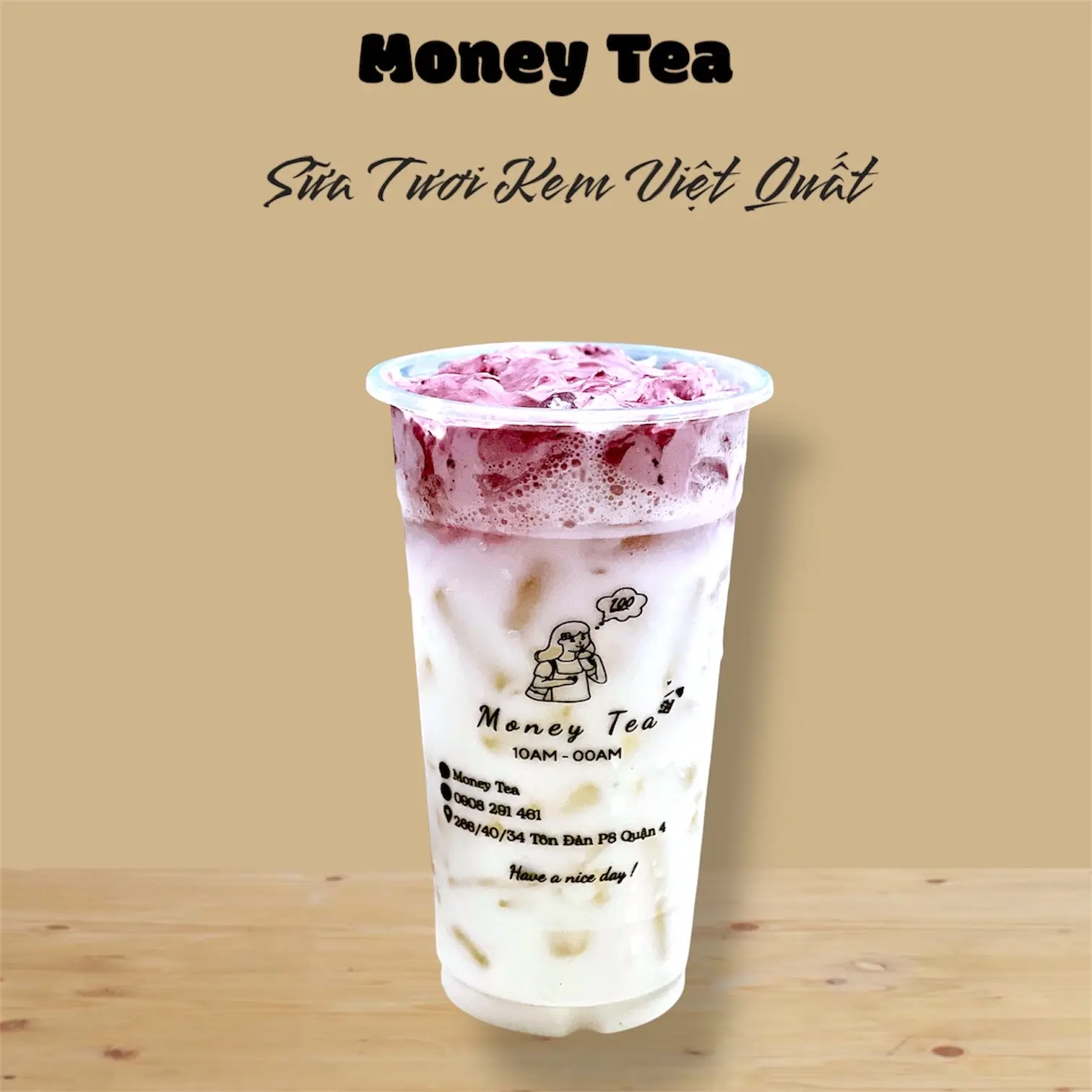 Hình ảnh  Sữa Tươi Kem Việt Quất (L)  - Ly 700ml