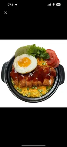 Hình ảnh Cơm Thố Heo Giòn Teryaky + Ốp La
