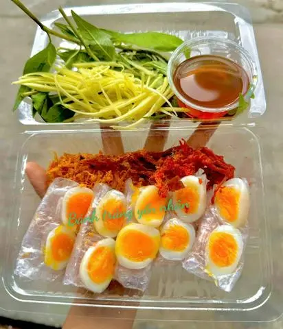 Hình ảnh cuốn lòng đào sốt muối tắc