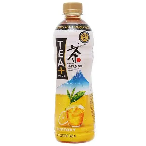 Hình ảnh Trà Ô Long Vàng Chanh Chai 455ml
