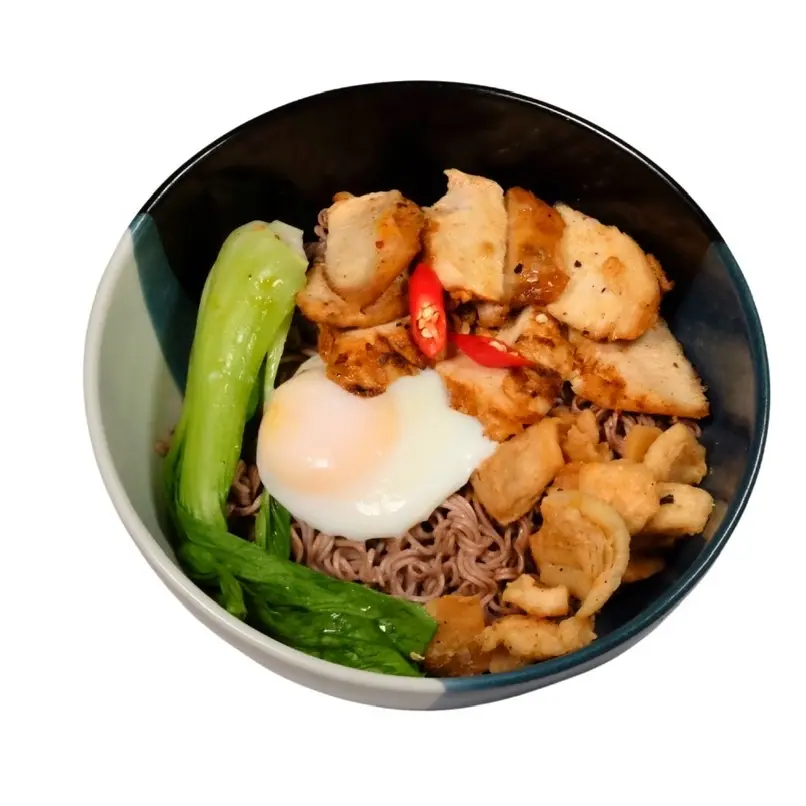 Hình ảnh Gà nướng Caesar, tóp mỡ, trứng lòng đào