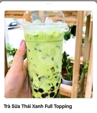 Hình ảnh TRÀ SỮA THÁI XANH FULL TOPPING