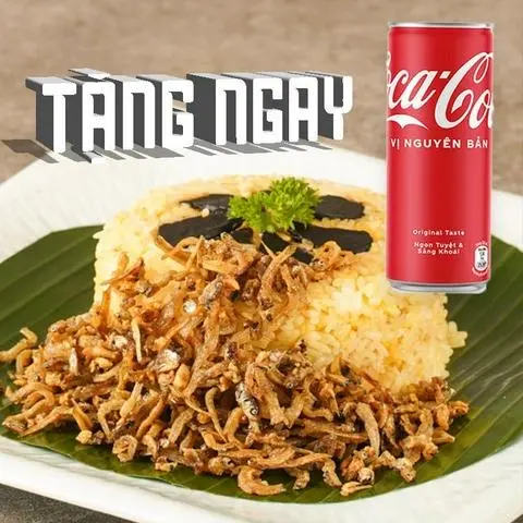 Hình ảnh Cơm Chiên Cá Cơm Sữa Mắm Tỏi + Tặng Coca