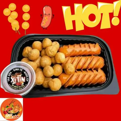 Hình ảnh combo 18 cá viên + 3 xúc xích