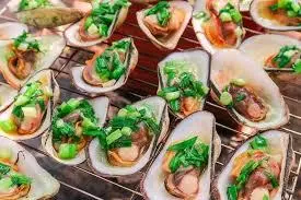 Hình ảnh sò dẹo nướng mỡ hành