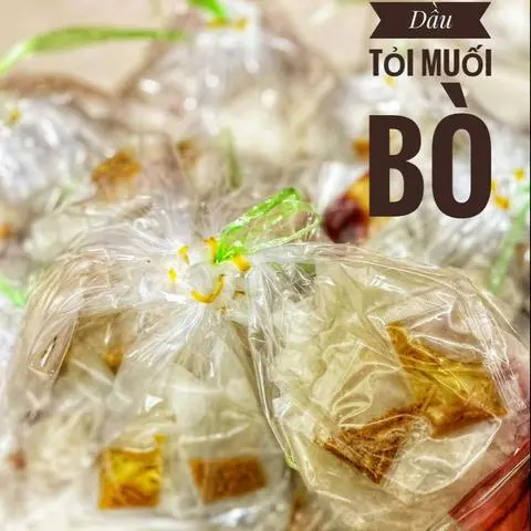 Hình ảnh [MÓN MỚI] Bánh tráng xâu dầu tỏi muối bò (Xâu 12 bịch)