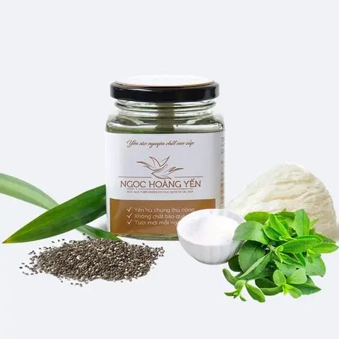Hình ảnh Yến chưng đường Stevia hạt chia vị lá dứa 200ml