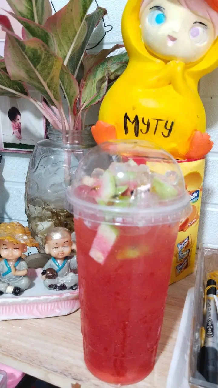 Hình ảnh trà ổi hồng + chanh dây