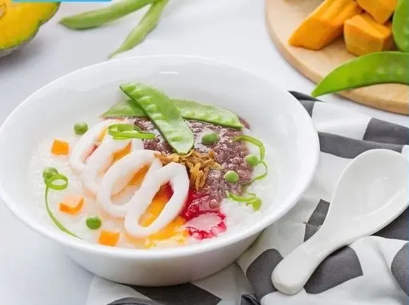 Hình ảnh Thứ 3: cháo mực sữa vừa