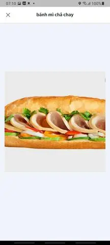 Hình ảnh bánh mì chả chay