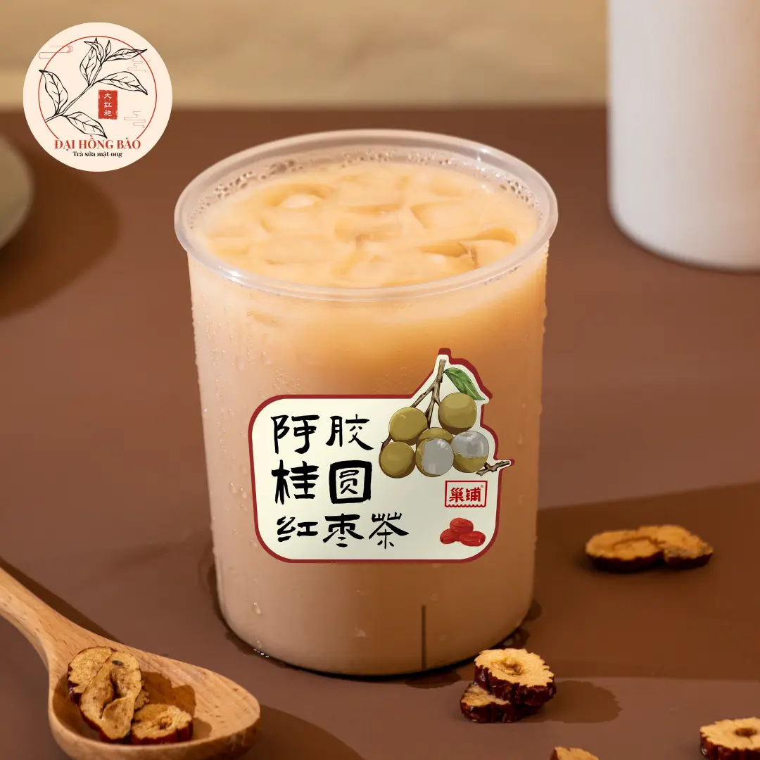 Hình ảnh Trà sữa mật ong Nhãn Ejiao Táo đỏ