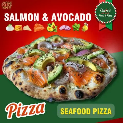 Hình ảnh Pizza Cá Hồi Xông Khói & Trái Bơ | Smoked Salmon & Avocado Pizza