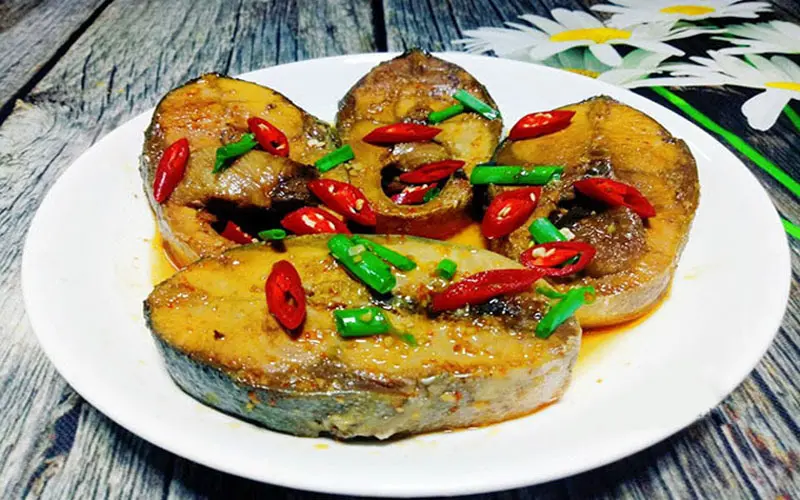 Hình ảnh Cơm cá cam kho thơm