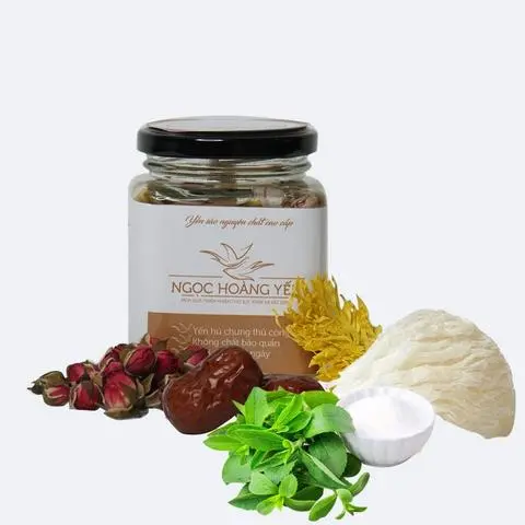 Hình ảnh Yến chưng hồng cúc hoa táo đỏ đường Stevia 200ml