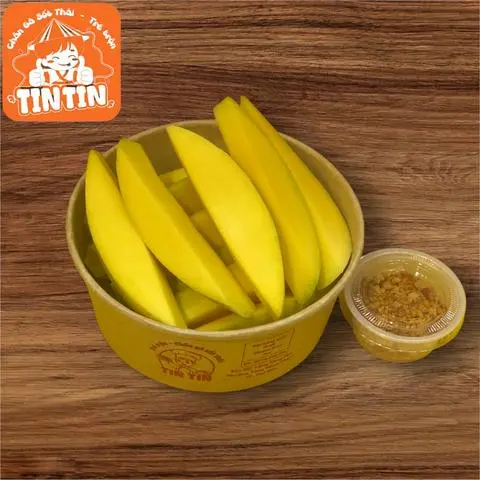 Hình ảnh Xoài Tứ Quý Cắt Sẵn Chua Ngọt (Kèm Muối Tôm Tây Ninh)
