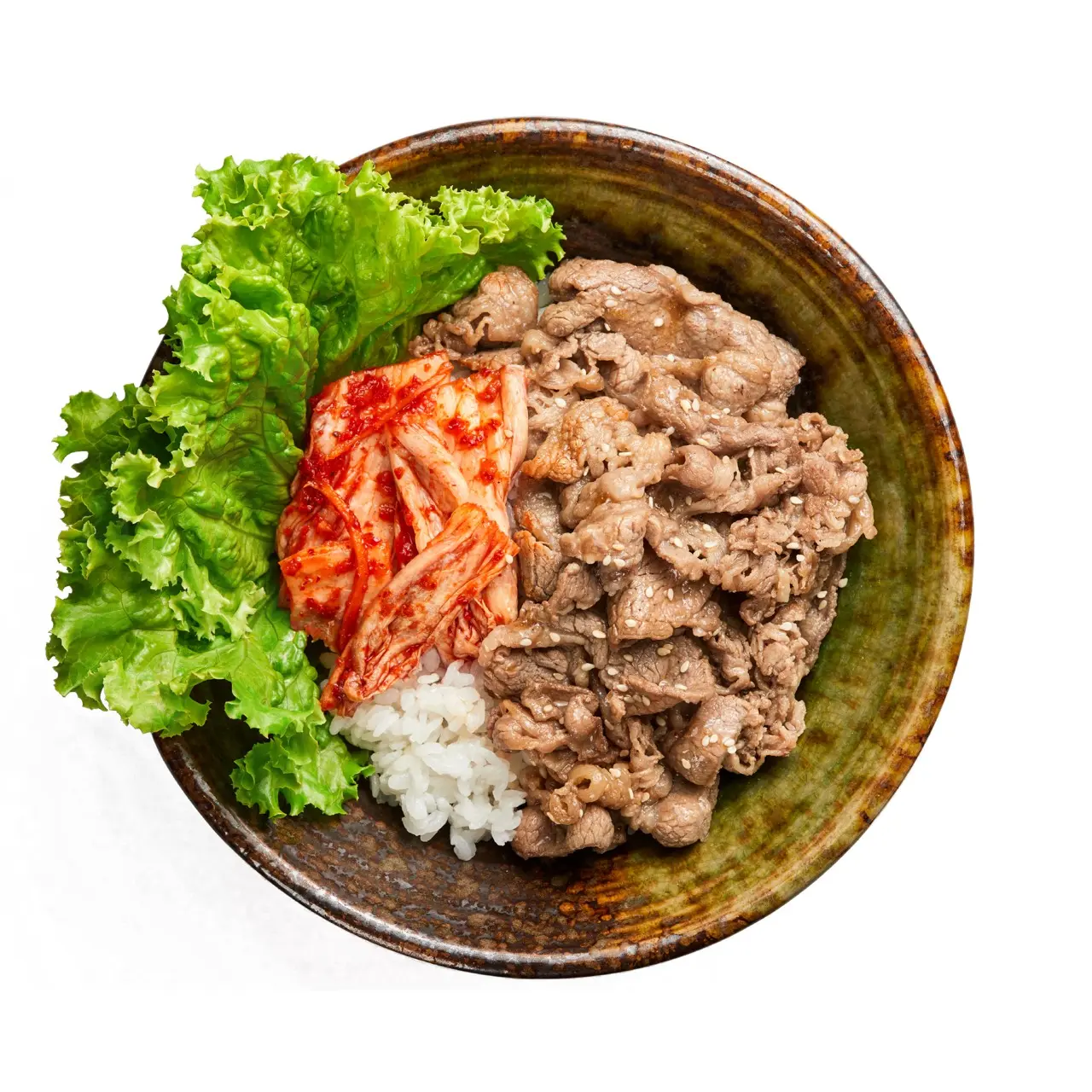 Hình ảnh Set - cơm tô bò mỹ và kim chi