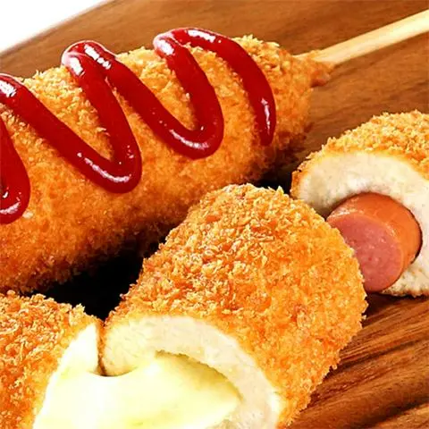 Hình ảnh Hotdog phô mai Hàn Quốc